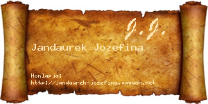 Jandaurek Jozefina névjegykártya
